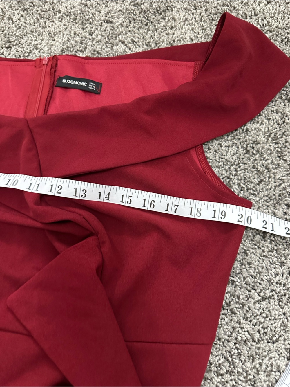 BloomChic Red Evening Gown (size 14) - Picture 5 of 9